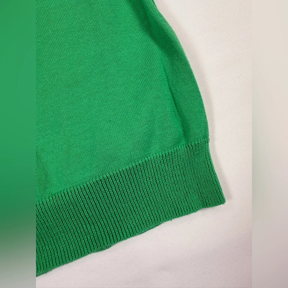 THE CHILDREN'S PLACE Boys Y2K Preppy 100% Cotton Kelly Green Knit Sweater Vest S